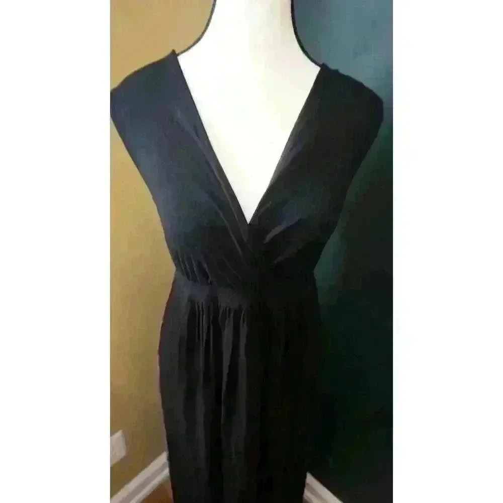 Liz Lange Maternity Women's Sleeveless Maxi Two Tone Ombre V-Neck Dress, Size L - Picture 4 of 15